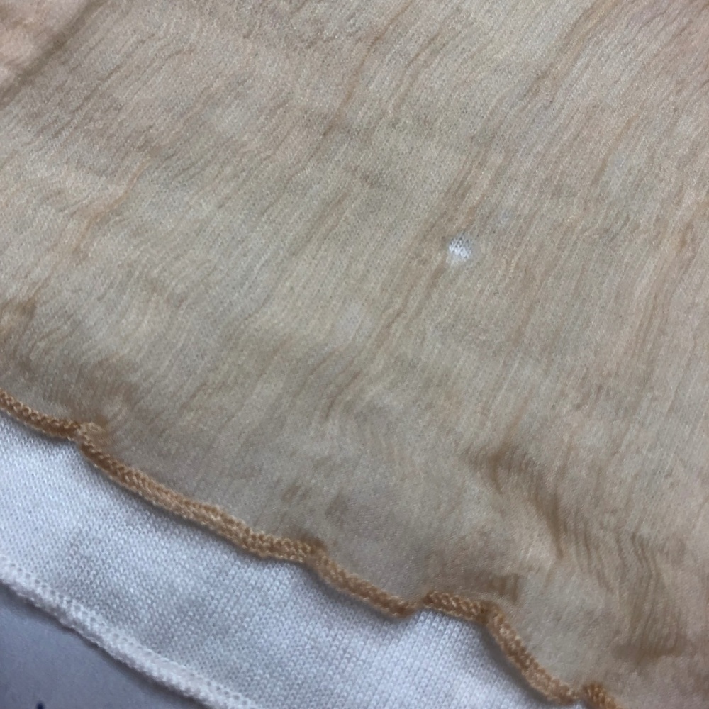 Miss Me White & Tan Destructed Chiffon Tank Top - Picture 5 of 8